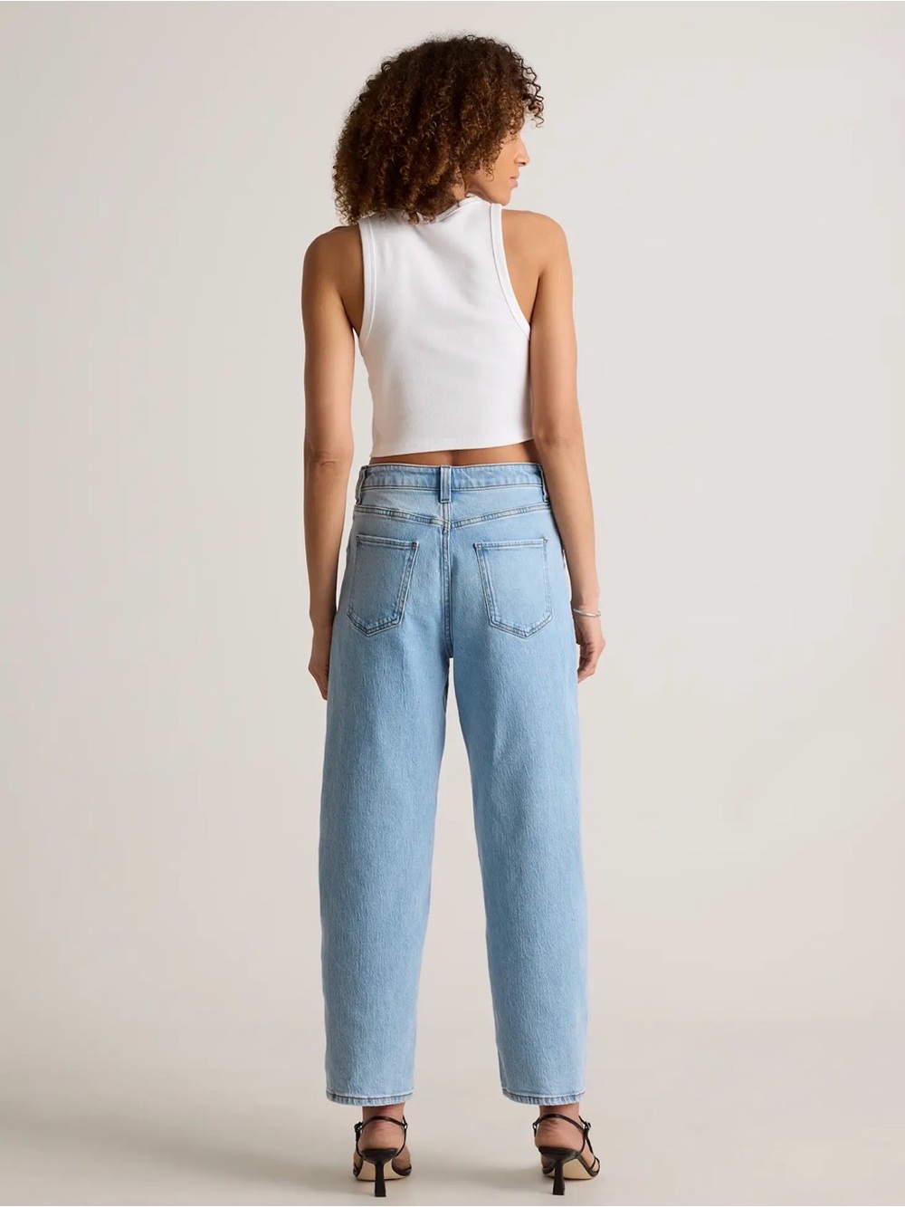Quince Bella Stretch Barrel Jeans - Cool Blue - Picture 6 of 11